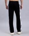 Shop Men's Black & White Striped Relaxed Fit Track Pants-Full