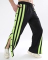 Shop Men's Black & Green Striped Relaxed Fit Track Pants-Design