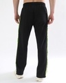 Shop Men's Black & Green Striped Relaxed Fit Track Pants-Full