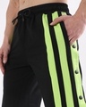Shop Men's Black & Green Striped Relaxed Fit Track Pants