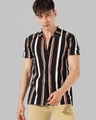 Shop Men's Black Striped Shirt-Front