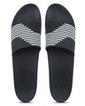 Shop Men's Black Striped Sliders-Full