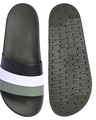 Shop Men's Black Striped Sliders-Full