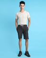 Shop Men's Black Striped Slim Fit Shorts