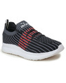 Shop Men's Black Striped Sports Shoes-Front