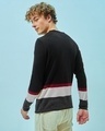 Shop Men's Black Color Block Flat Knit Sweater-Design