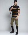 Shop Men's Black Striped Slim Fit T-shirt