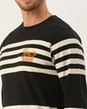 Shop Men's Black Striped Slim Fit T-shirt