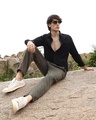 Shop Men's Black Striped Shirt-Full