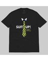 Shop Men's Black Suit Up Typography T-shirt