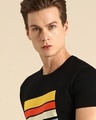 Shop Men's Black Sunset Block Graphic Printed T-shirt