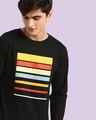 Shop Men's Black Sunset Block T-shirt-Front