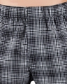 Shop Men's Black Super Combed Cotton Checkered Boxer-Full