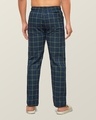 Shop Pack of 2 Men's Black & Blue Super Combed Checkered Pyjamas-Full