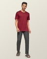 Shop Pack of 2 Men's Black Super Combed Cotton Checkered Pyjamas