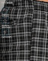 Shop Pack of 2 Men's Grey & Black Super Combed Checkered Pyjamas