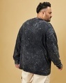 Shop Men's Black Super Loose Fit Acid Wash Plus Size T-shirt-Design