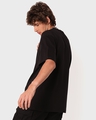 Shop Men's Black Super Loose T-shirt-Full