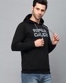 Shop Men's Black Super Squad Typography Slim Fit Hooded Sweatshirt-Design