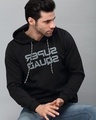 Shop Men's Black Super Squad Typography Slim Fit Hooded Sweatshirt