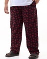 Shop Men's Black Superman All Over Printed Plus Size Pyjamas-Front