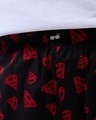 Shop Men's Black Superman All Over Printed Plus Size Pyjamas