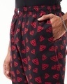 Shop Men's Black Superman All Over Printed Pyjamas