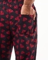 Shop Men's Black Superman All Over Printed Pyjamas