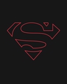 Shop Men's Black Superman Line (SML) Graphic Printed T-shirt-Full