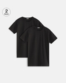 Shop Pack of 2 Men's Black T-shirt-Front