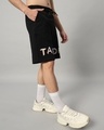 Shop Men's Black Take Off Typography Relaxed Fit Shorts-Design