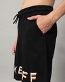 Shop Men's Black Take Off Typography Relaxed Fit Shorts