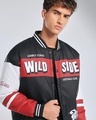 Shop Men's Black Tasmanian Devil Graphic Printed Oversized Bomber Jacket