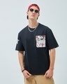 Shop Men's Black Tasmanian Devil Graphic Printed Oversized T-shirt-Front