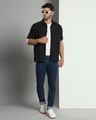 Shop Men's Black Textured Shirt