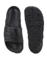 Shop Men's Black Textured Sliders-Full