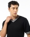 Shop Men's Black Textured Flatknit T-shirt