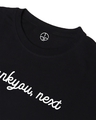 Shop Men's Black Thank You Typography Oversized T-shirt