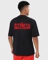 Shop Men's Black The Batman Vengeance Placeholder Graphic Printed Oversized T-shirt-Front