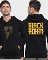 Shop Men's Black The Black Adam Graphic Printed Hooded Sweatshirt-Front