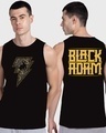 Shop Men's Black The Black Adam Graphic Printed Vest-Front