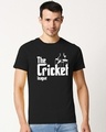 Shop Men's Black The Cricket League T-shirt-Front