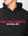 Shop Men's Black The Game Graphic Printed Oversized Hoodies