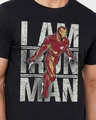 Shop Men's Black The Invincible Iron Man Marvel Official T-shirt (Glow In The Dark)