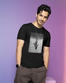 Shop Men's Black The Other Side Graphic Printed T-shirt-Front