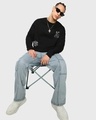 Shop Men's Black The Panda Way Graphic Printed Oversized T-shirt-Full