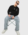 Shop Men's Black The Panda Way Graphic Printed Oversized T-shirt
