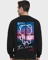 Shop Men's Black The View Graphic Printed Oversized Sweatshirt-Design