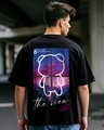 Shop Men's Black The View Graphic Printed Oversized T-shirt-Front