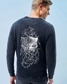 Shop Men's Black The Warrior King Graphic Printed Sweatshirt-Front